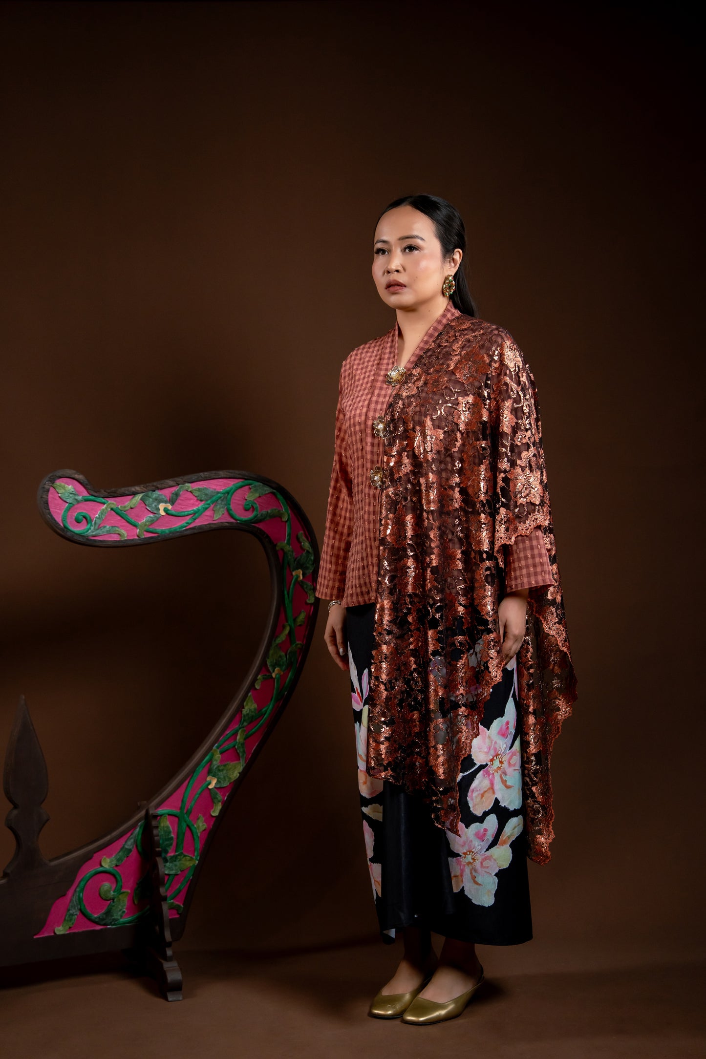 Baju Kebaya Rindu Dewi Coklat