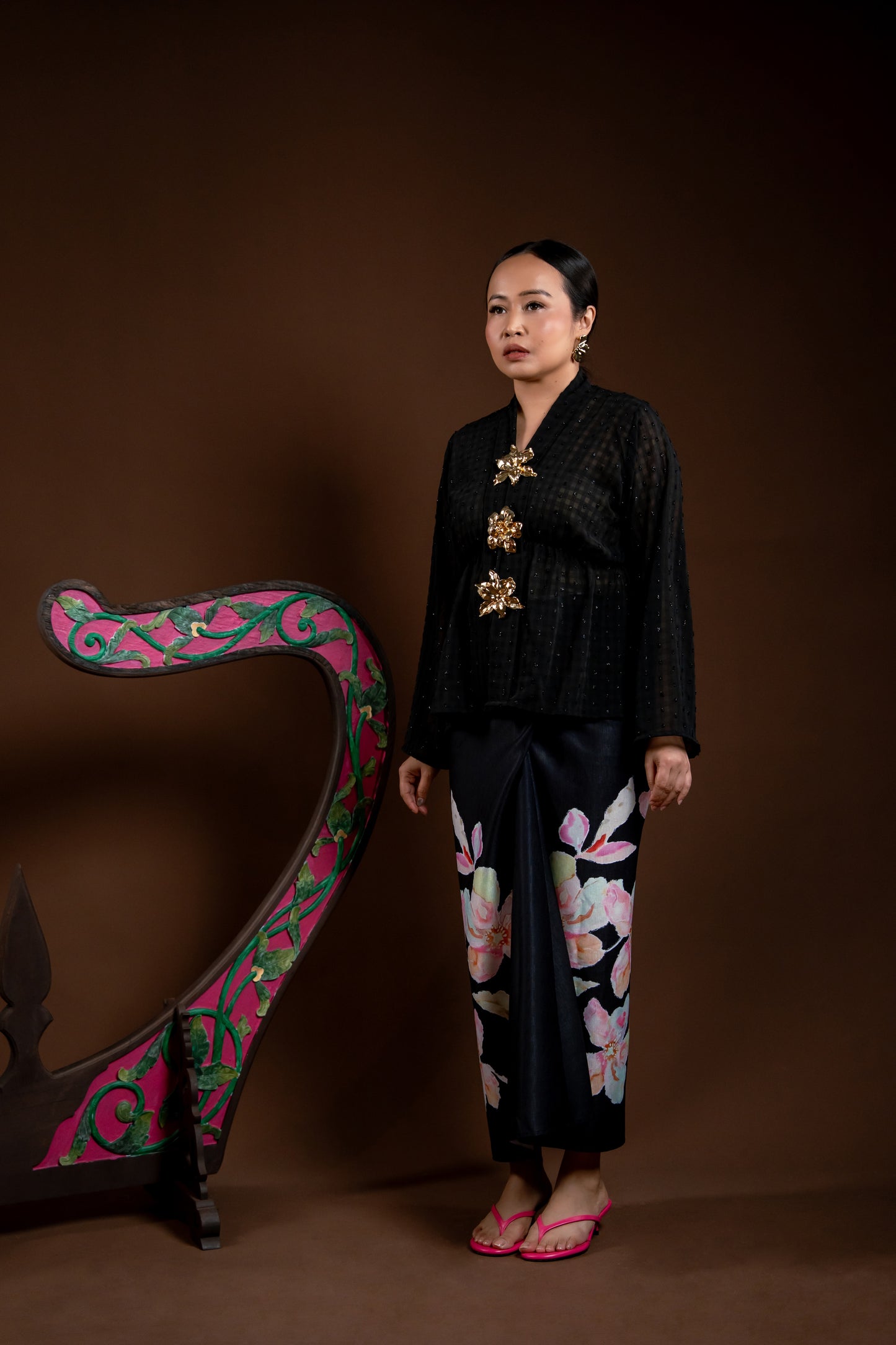 Baju Kebaya Rindu Merdu Hitam