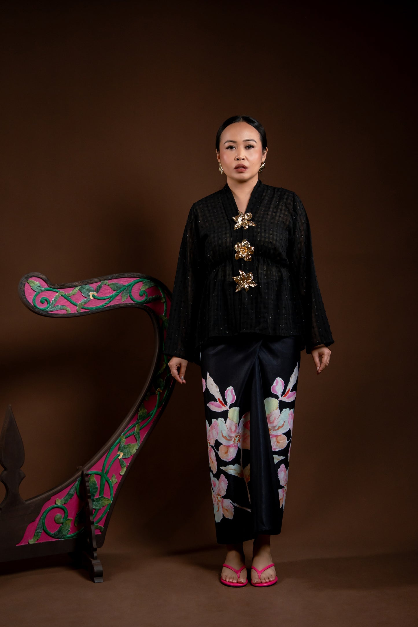 Baju Kebaya Rindu Merdu Hitam