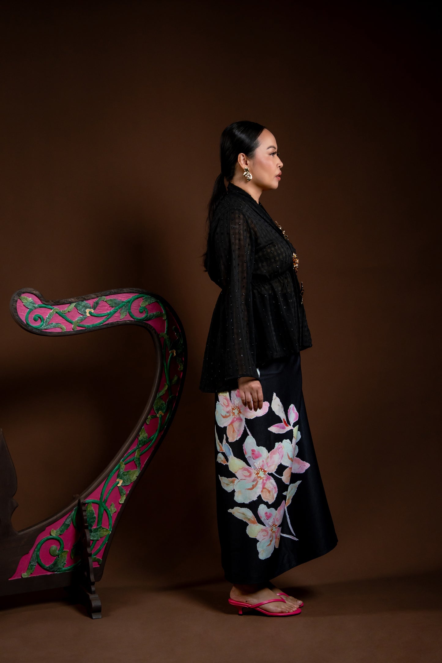 Baju Kebaya Rindu Merdu Hitam