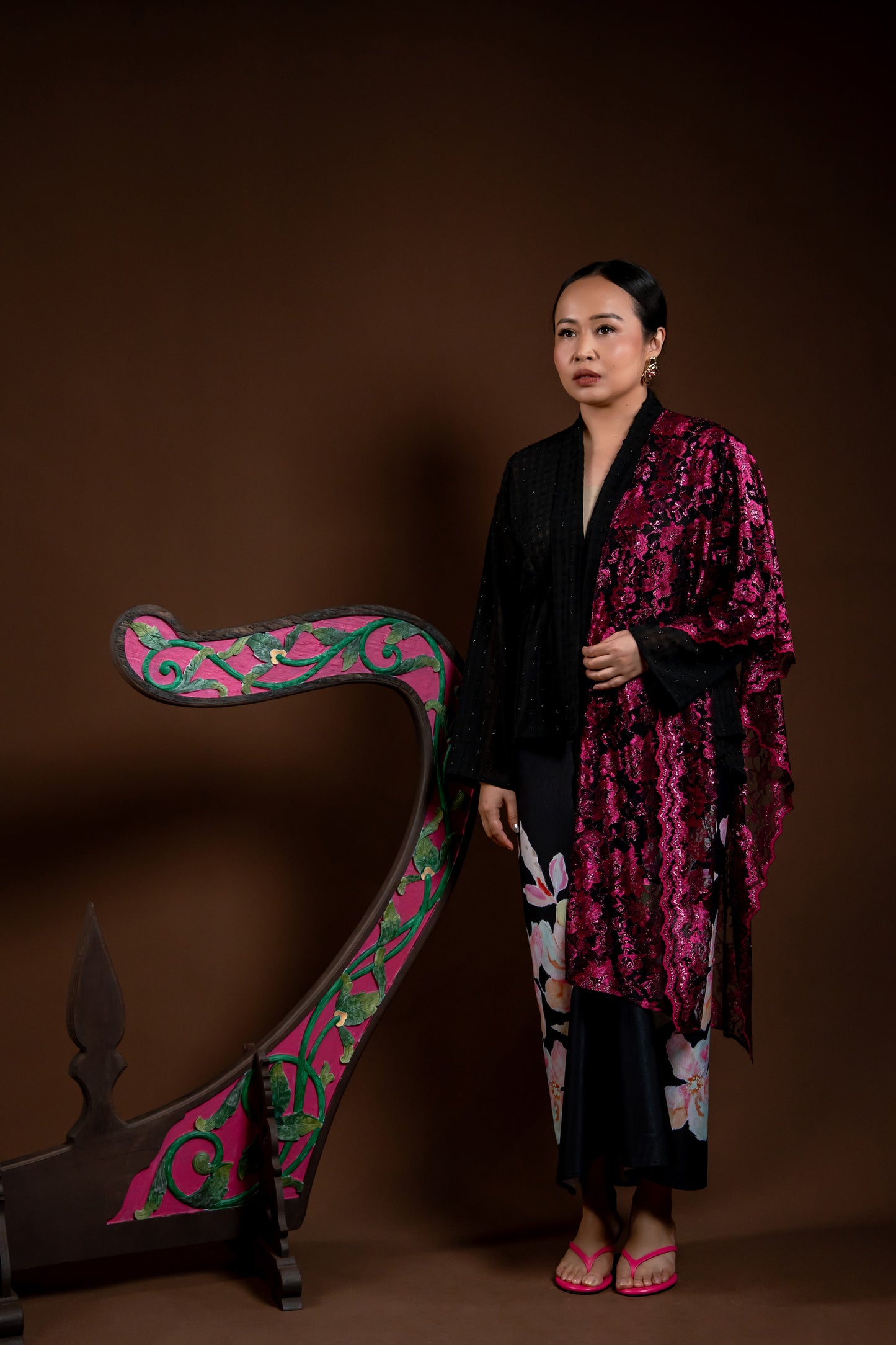 Baju Kebaya Rindu Merdu Hitam