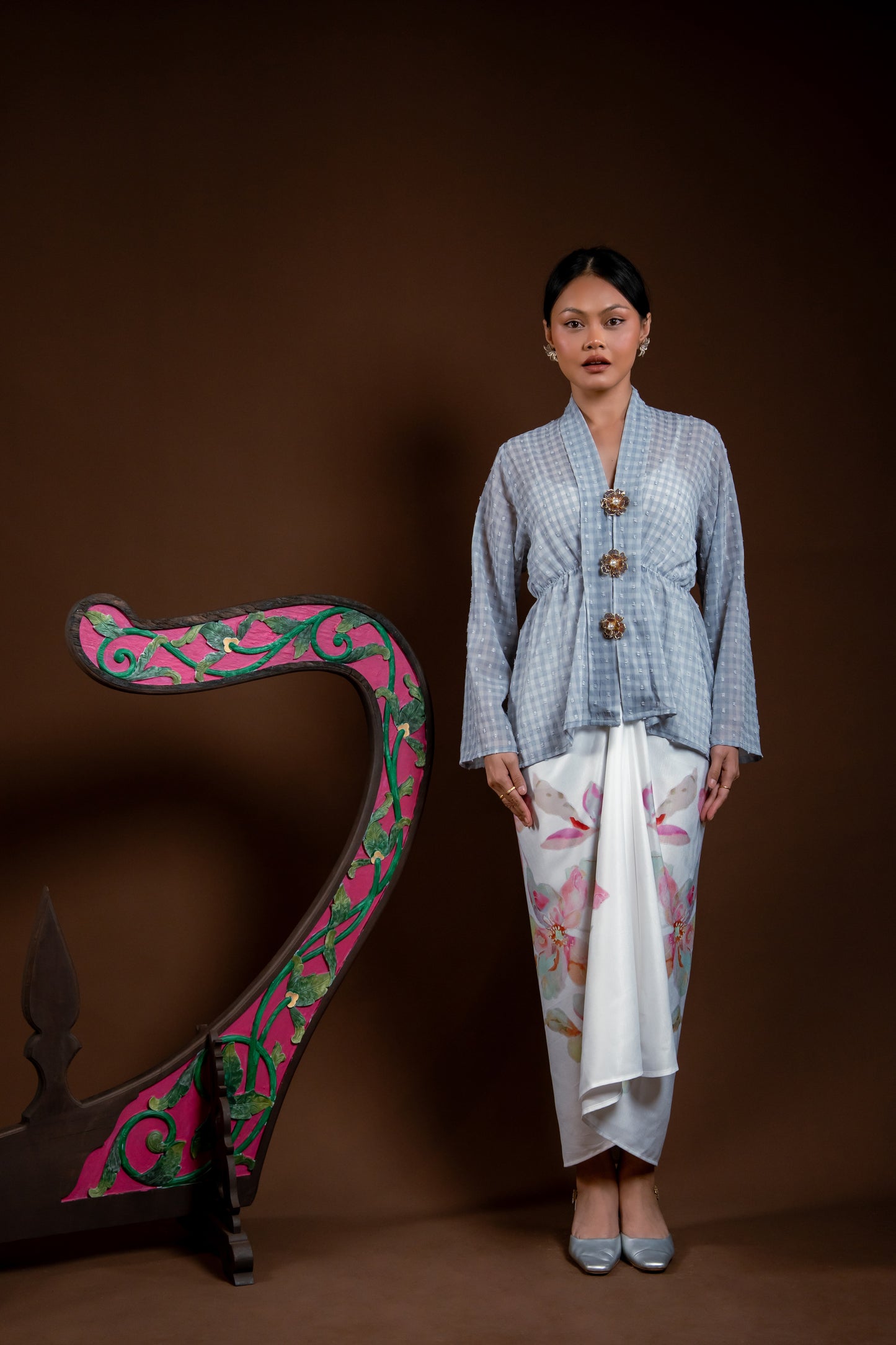 Baju Kebaya Rindu Merdu Kelabu