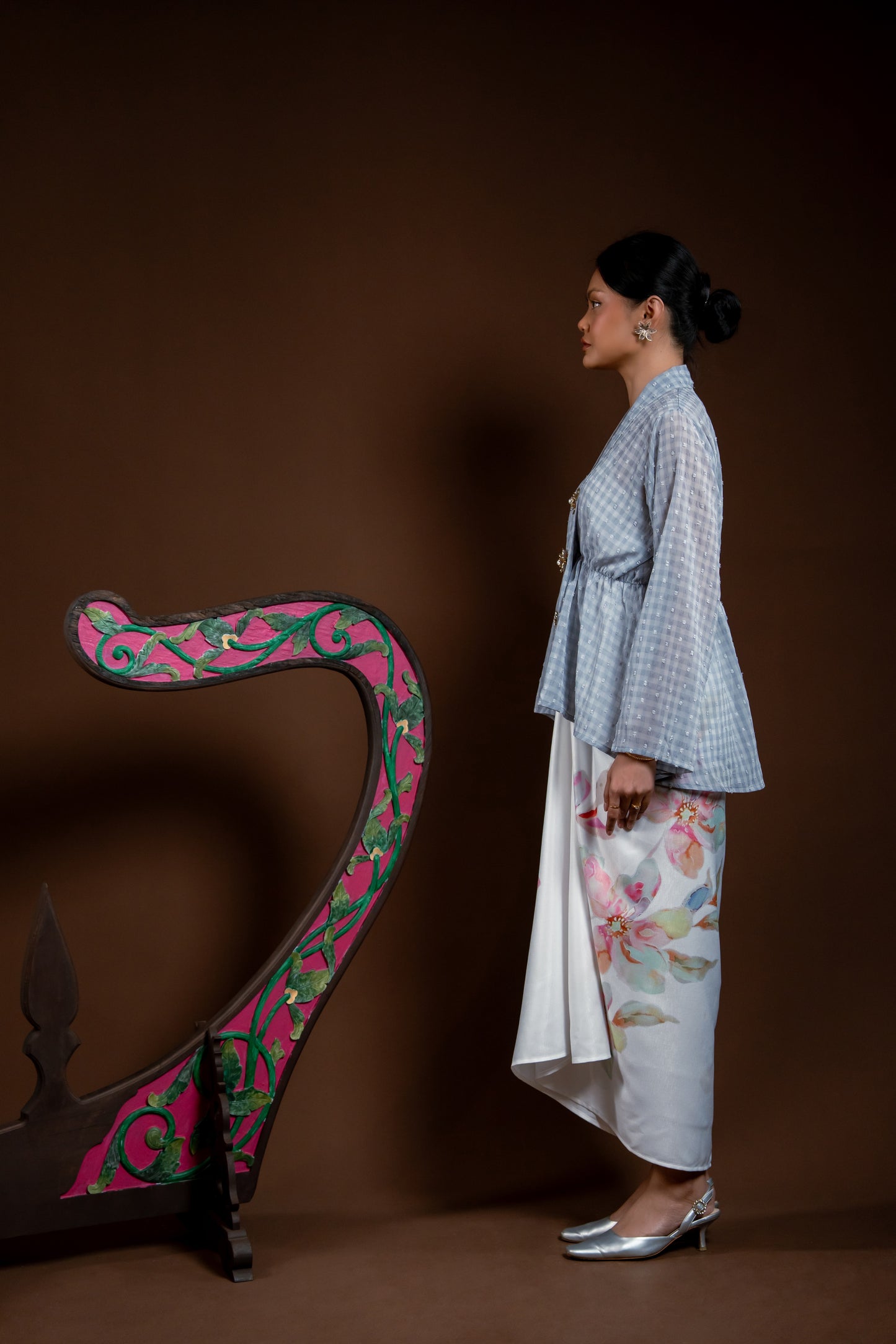 Baju Kebaya Rindu Merdu Kelabu