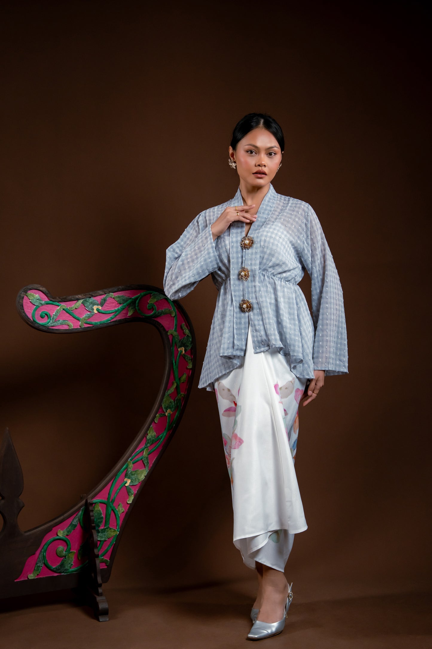 Baju Kebaya Rindu Merdu Kelabu