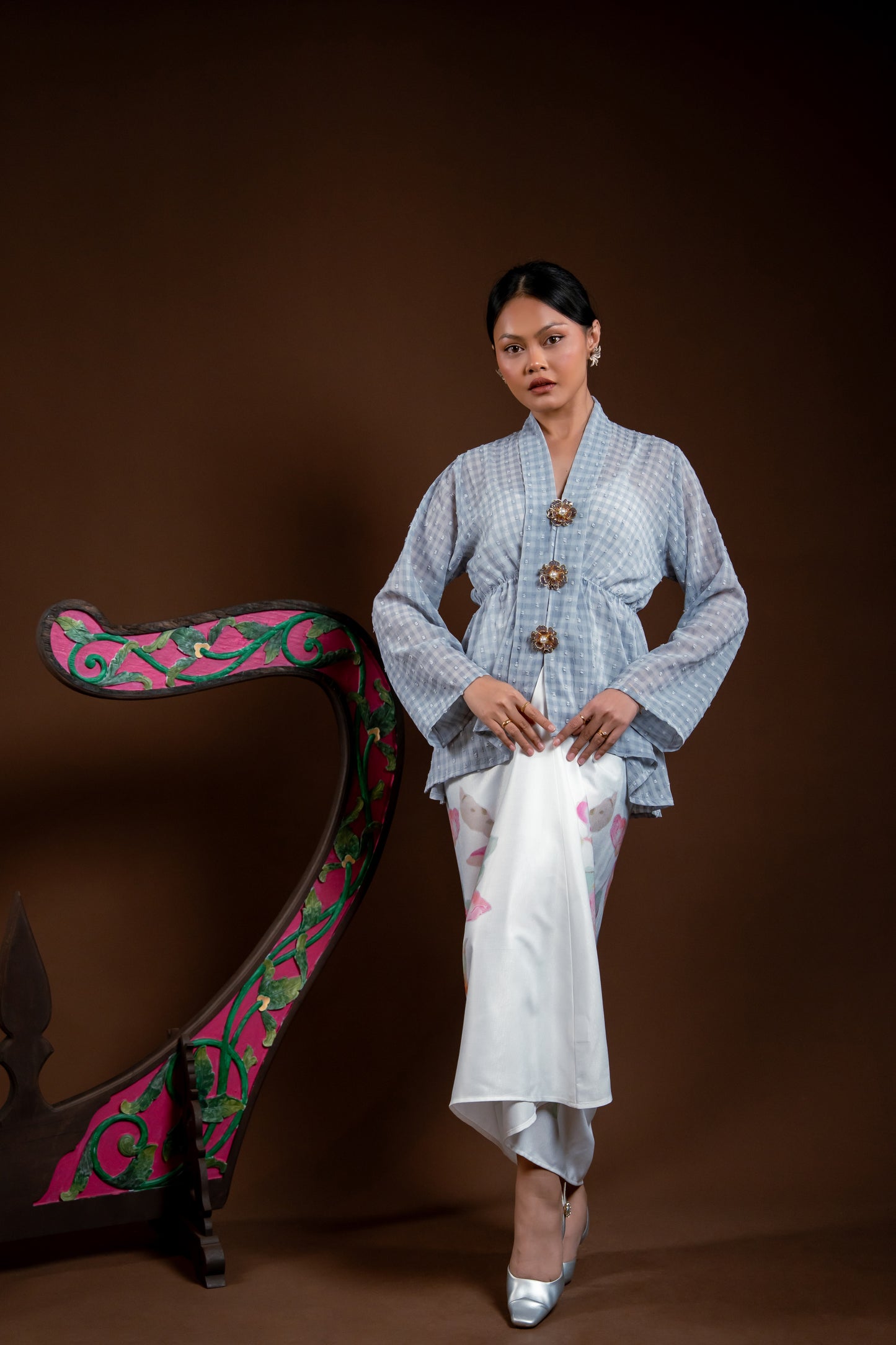 Baju Kebaya Rindu Merdu Kelabu