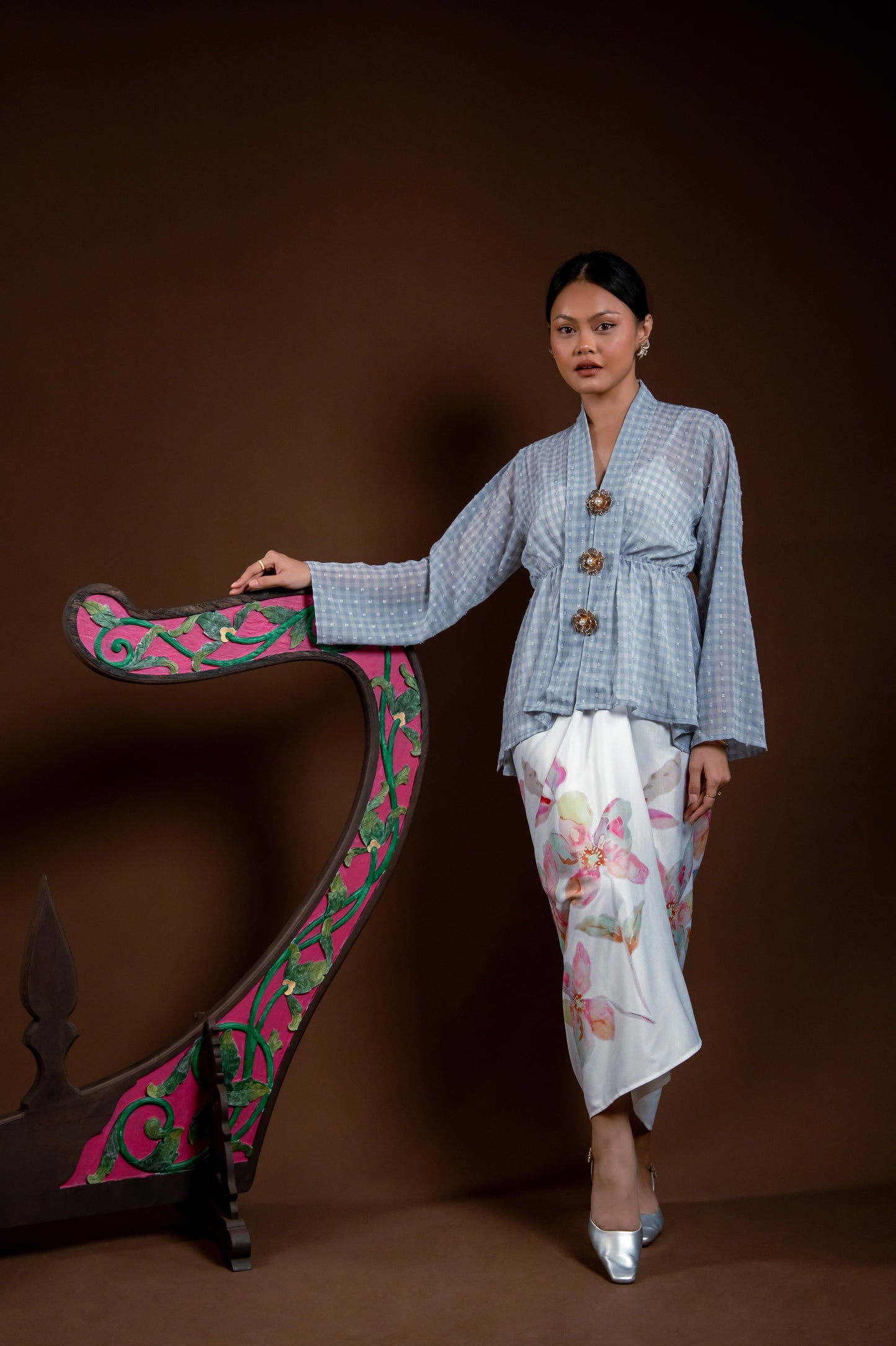 Baju Kebaya Rindu Merdu Kelabu