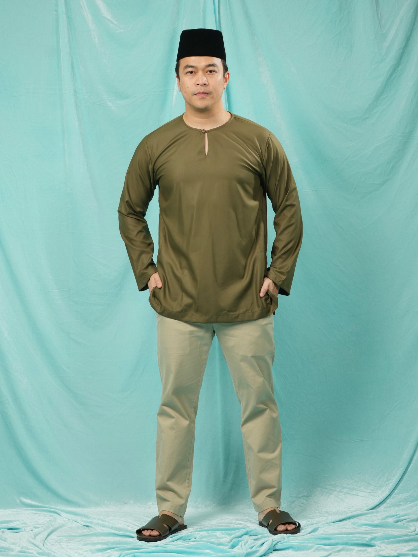 Baju Belanga Hijau Zaitun