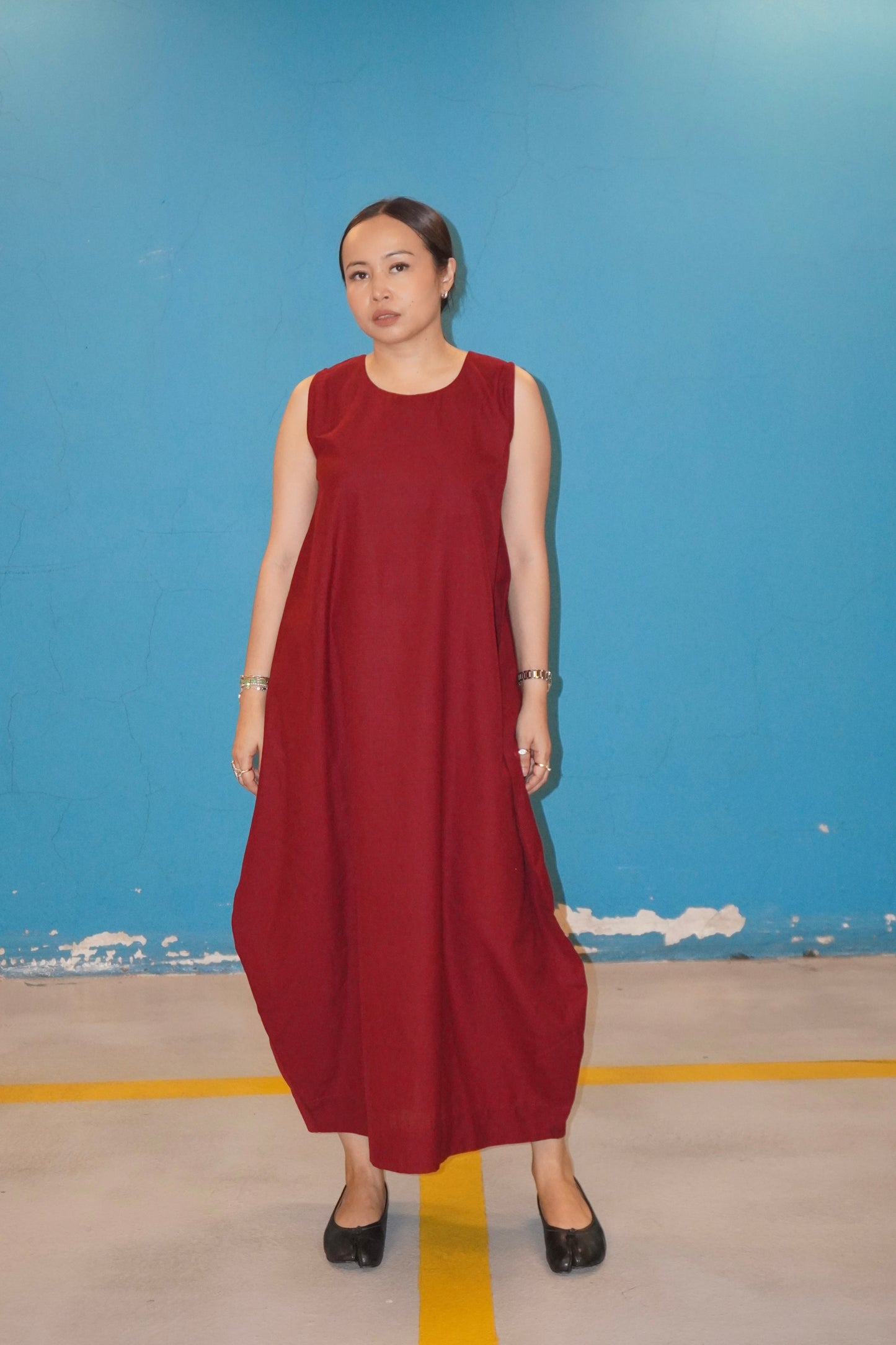 Dress Cocoon Marun