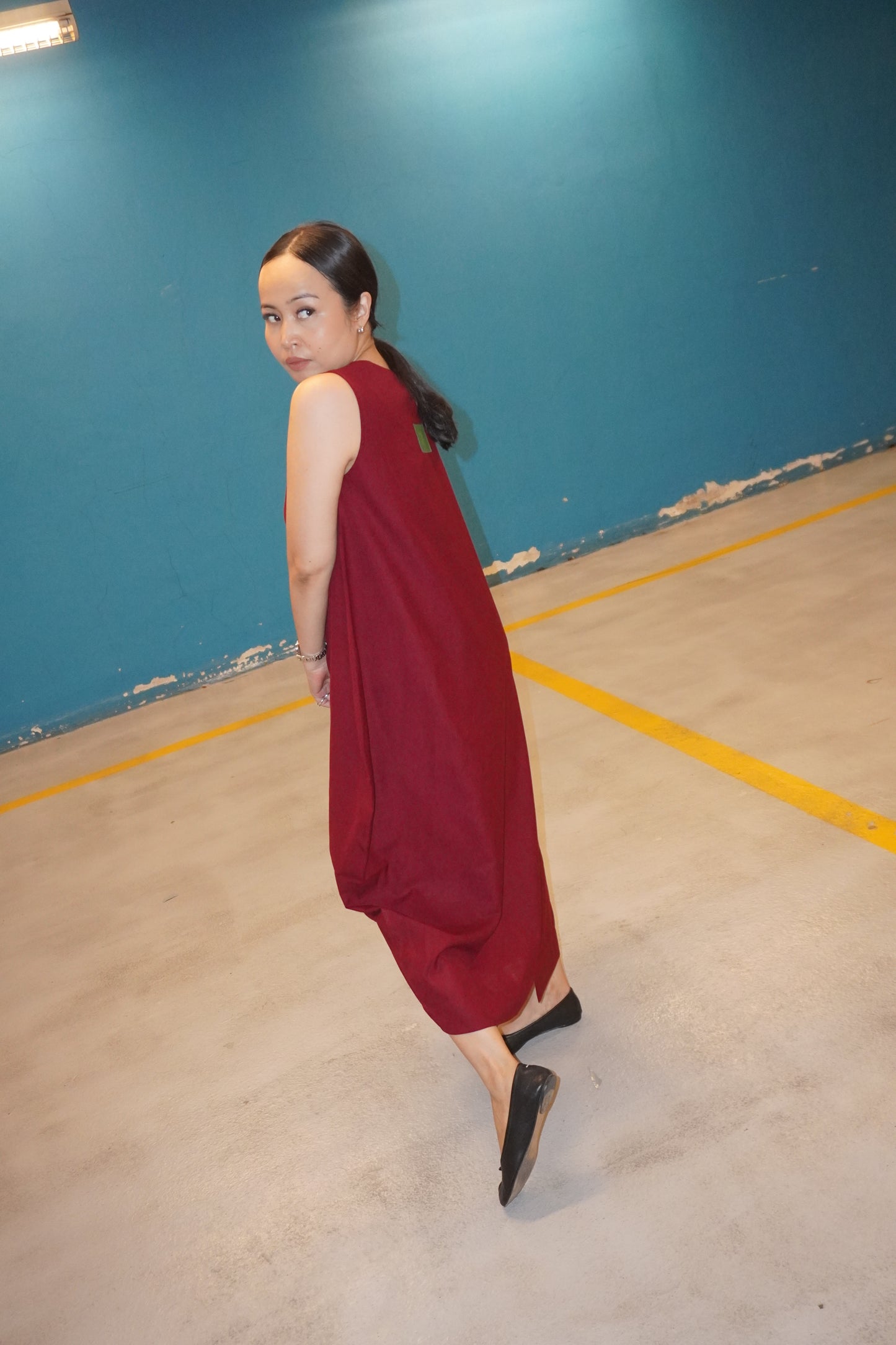 Dress Cocoon Marun