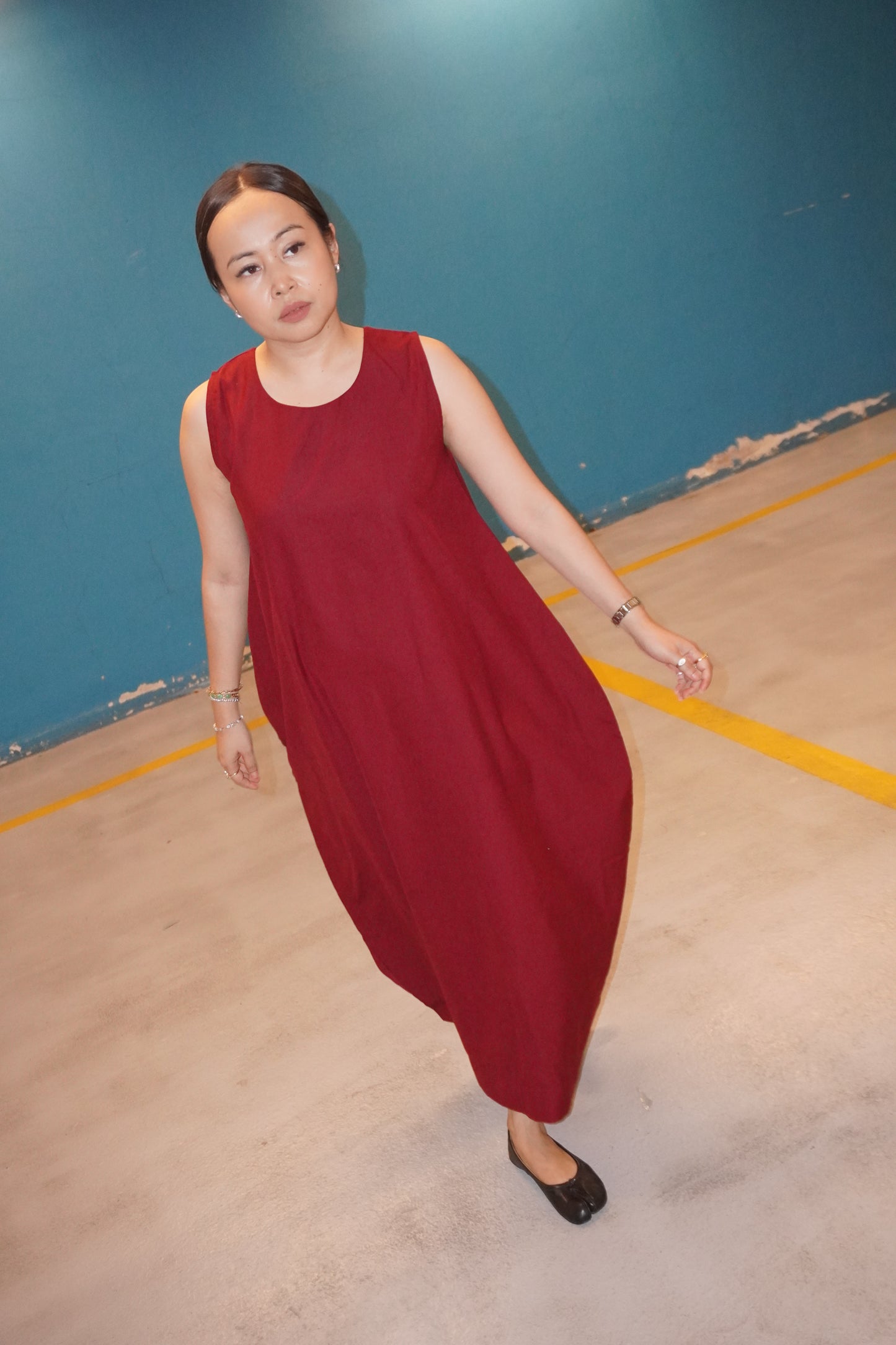 Dress Cocoon Marun
