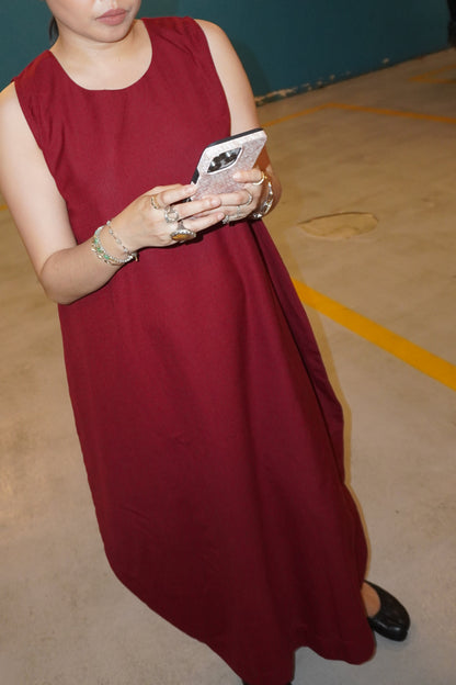 Dress Cocoon Marun