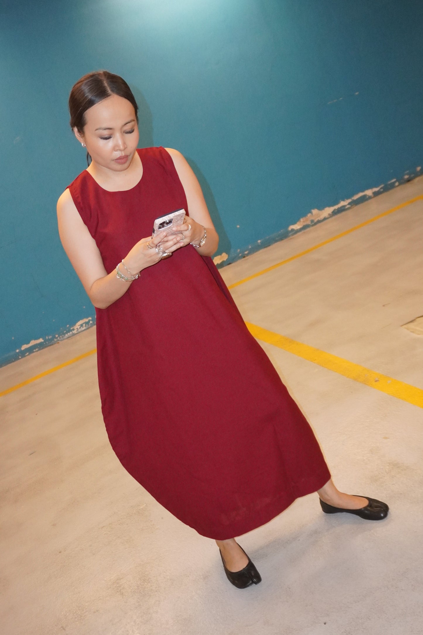 Dress Cocoon Marun