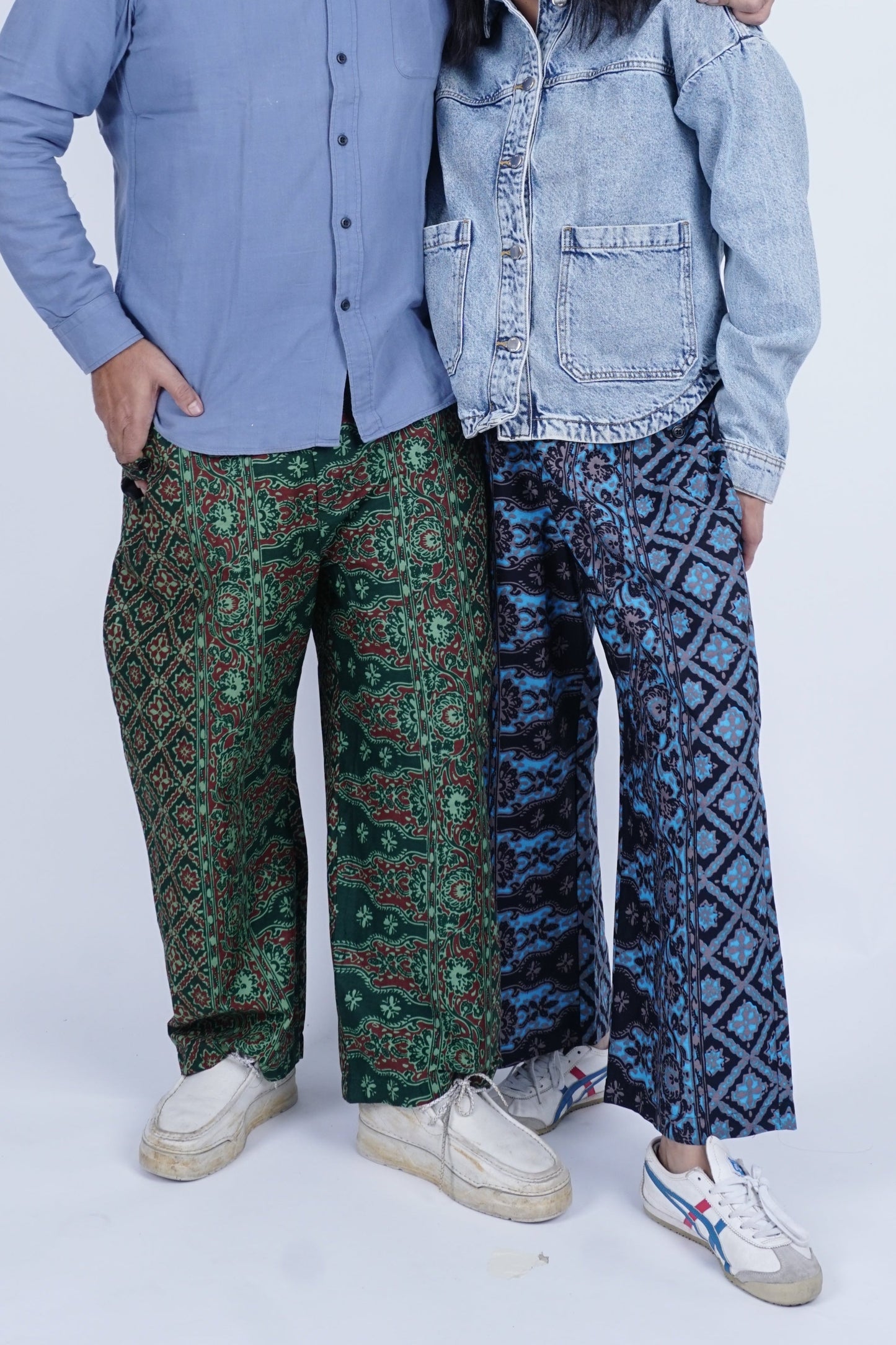 D'SLUAR Batik Bunga Biru/Kelabu