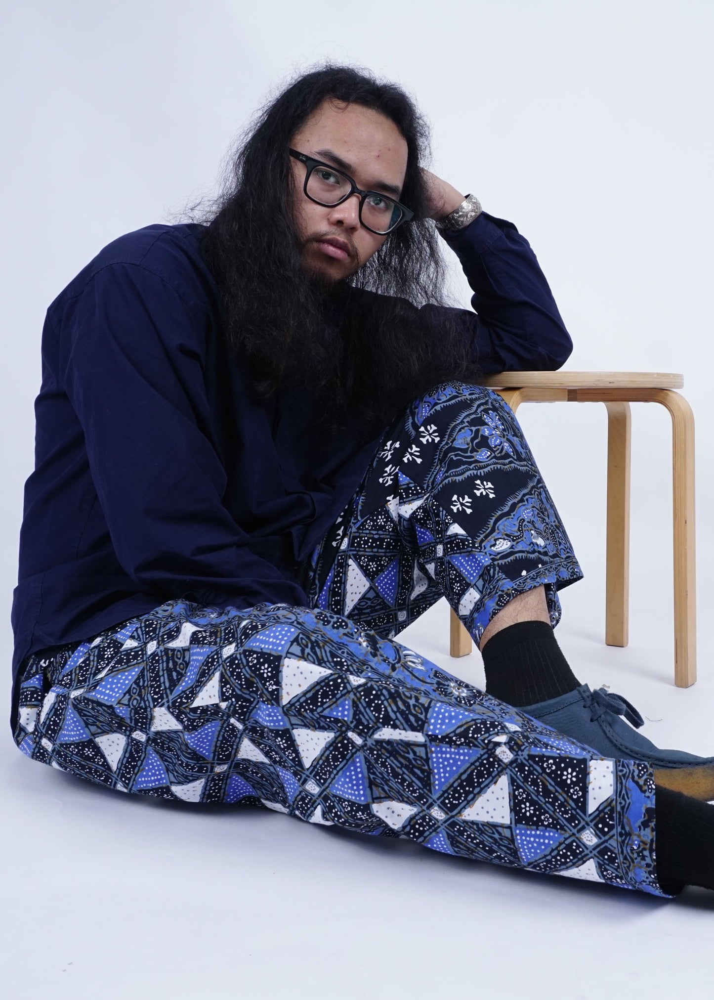 D'SLUAR Batik Biru Geometri