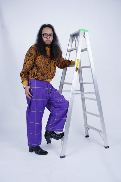 D'SLUAR Garis Besar Ungu Neon