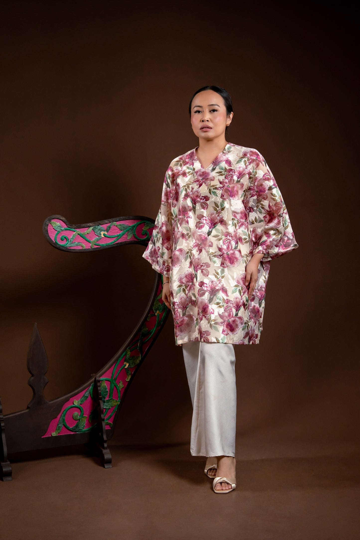 Baju Kurung Rindu Sayang Bunga Ungu