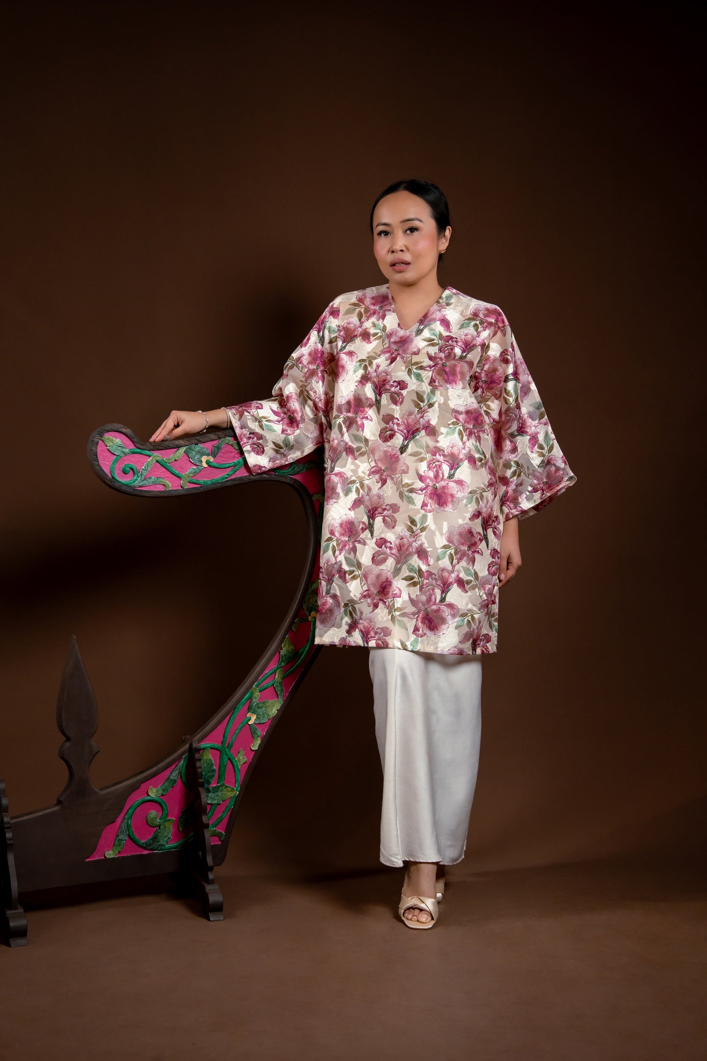 Baju Kurung Rindu Sayang Bunga Ungu