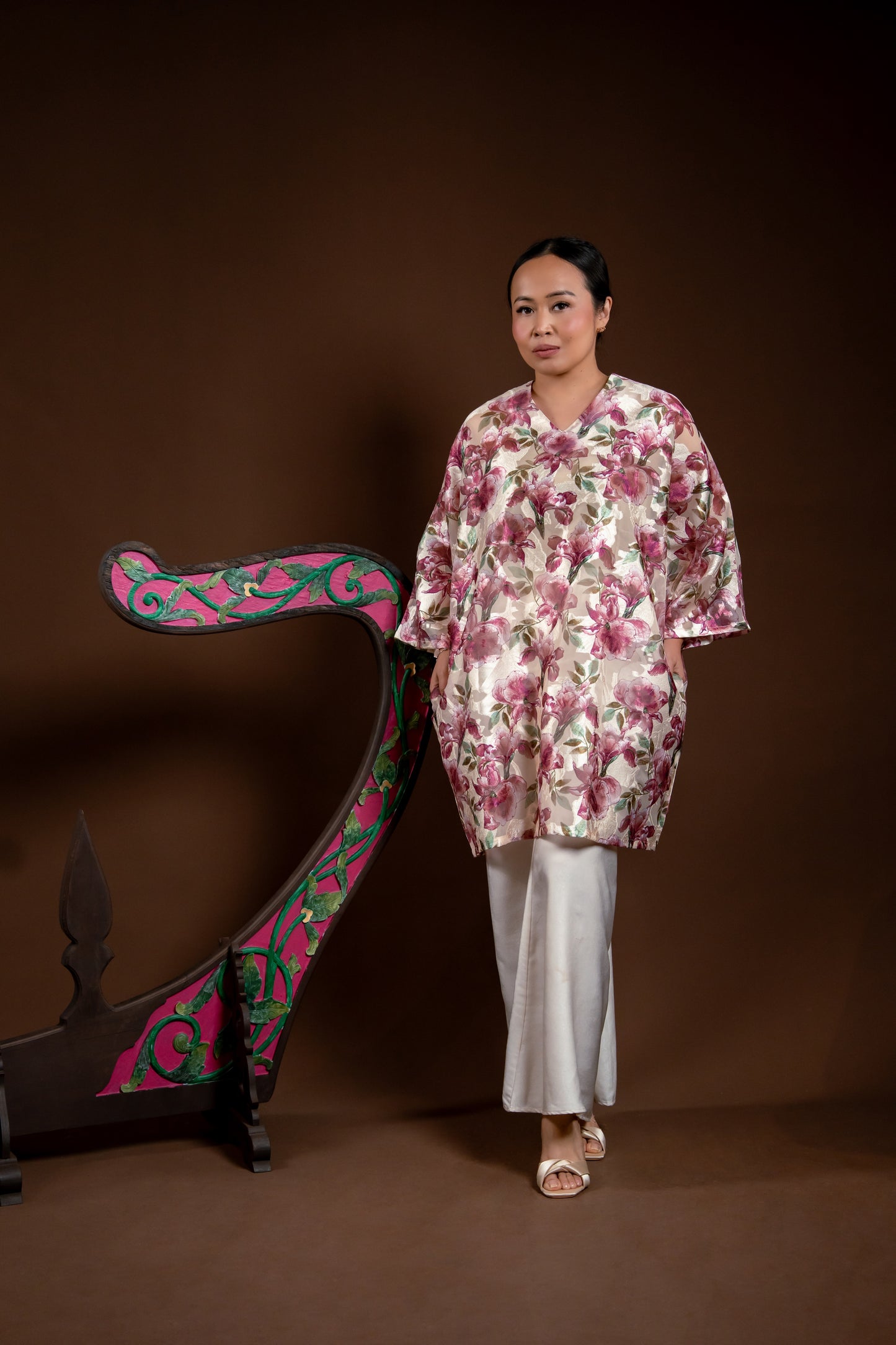 Baju Kurung Rindu Sayang Bunga Ungu