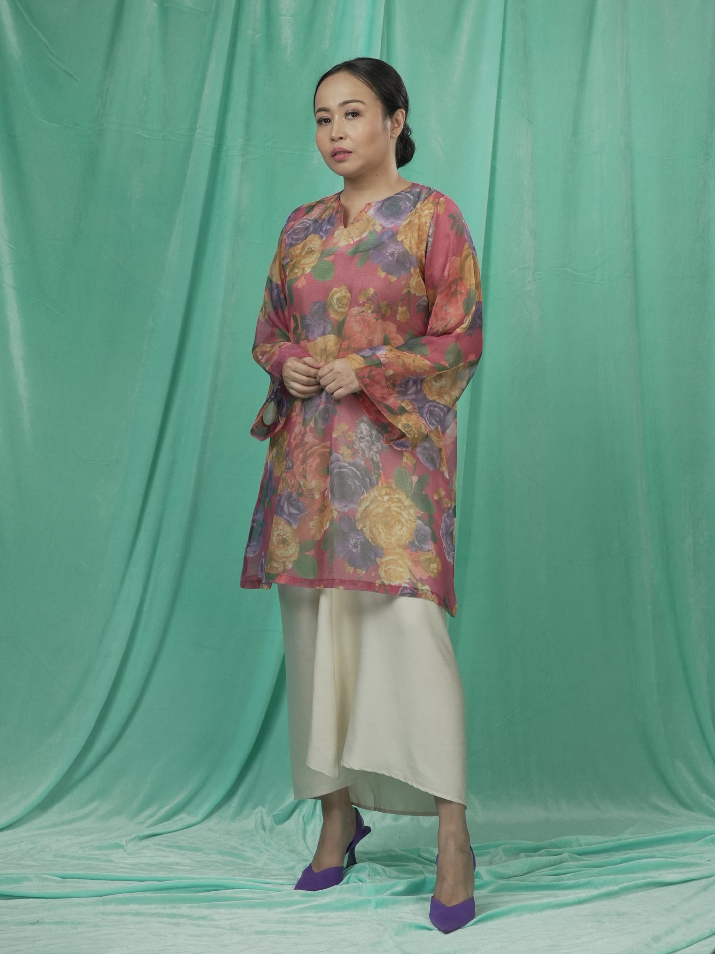 Baju Kurung Kemas Flora Jambu