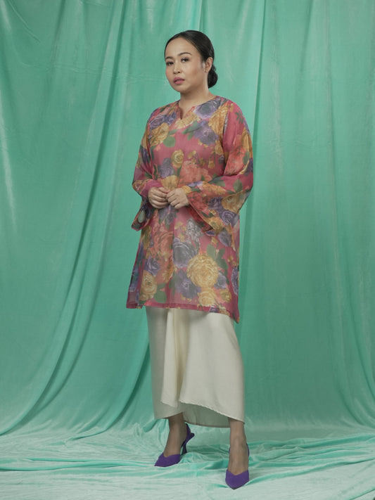 Baju Kurung Kemas Flora Jambu