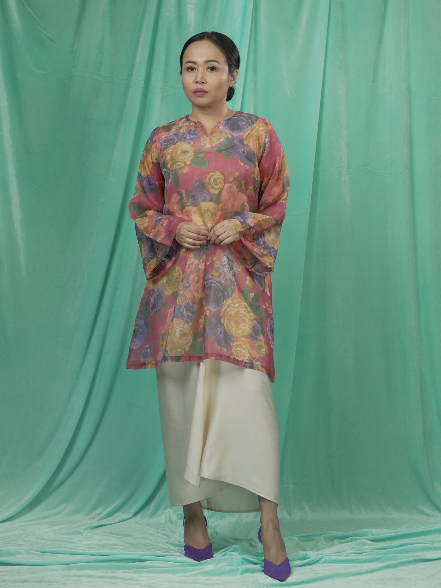 Baju Kurung Kemas Flora Jambu