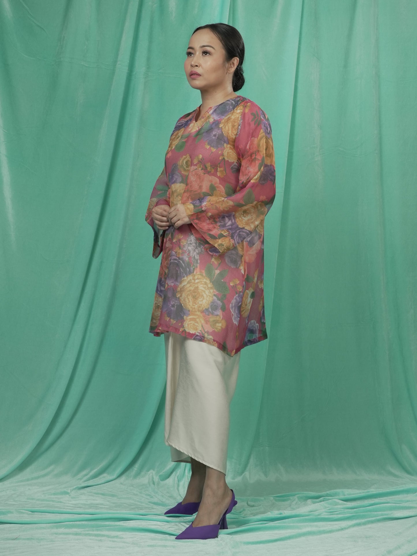 Baju Kurung Kemas Flora Jambu