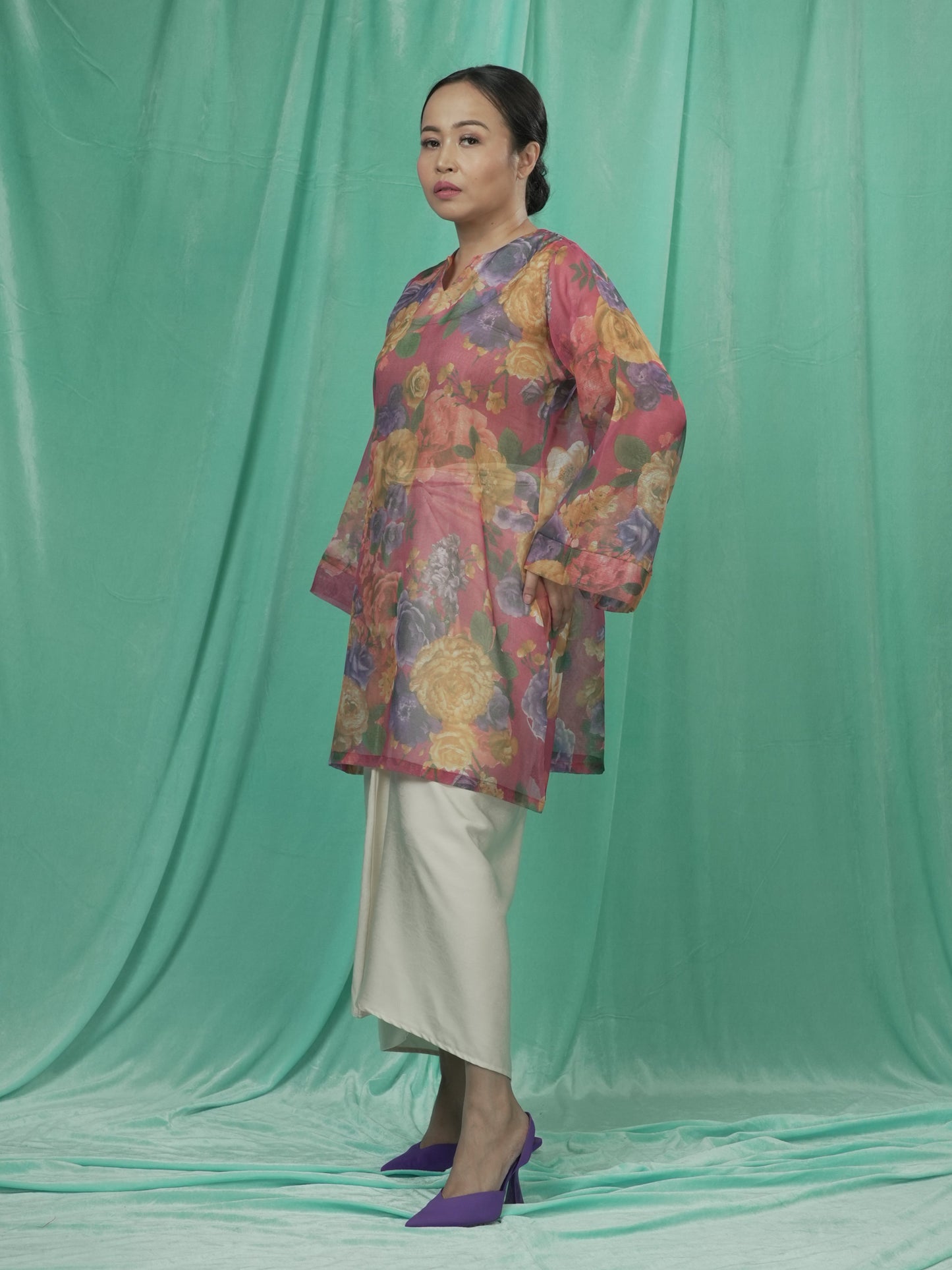 Baju Kurung Kemas Flora Jambu