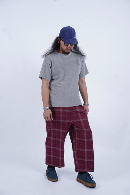 D'SLUAR Garis Sederhana Merah Marun