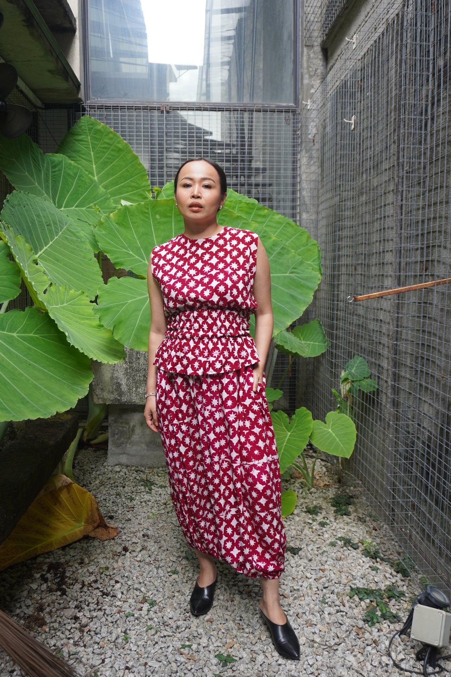 Skirt Chop Maroon Terang