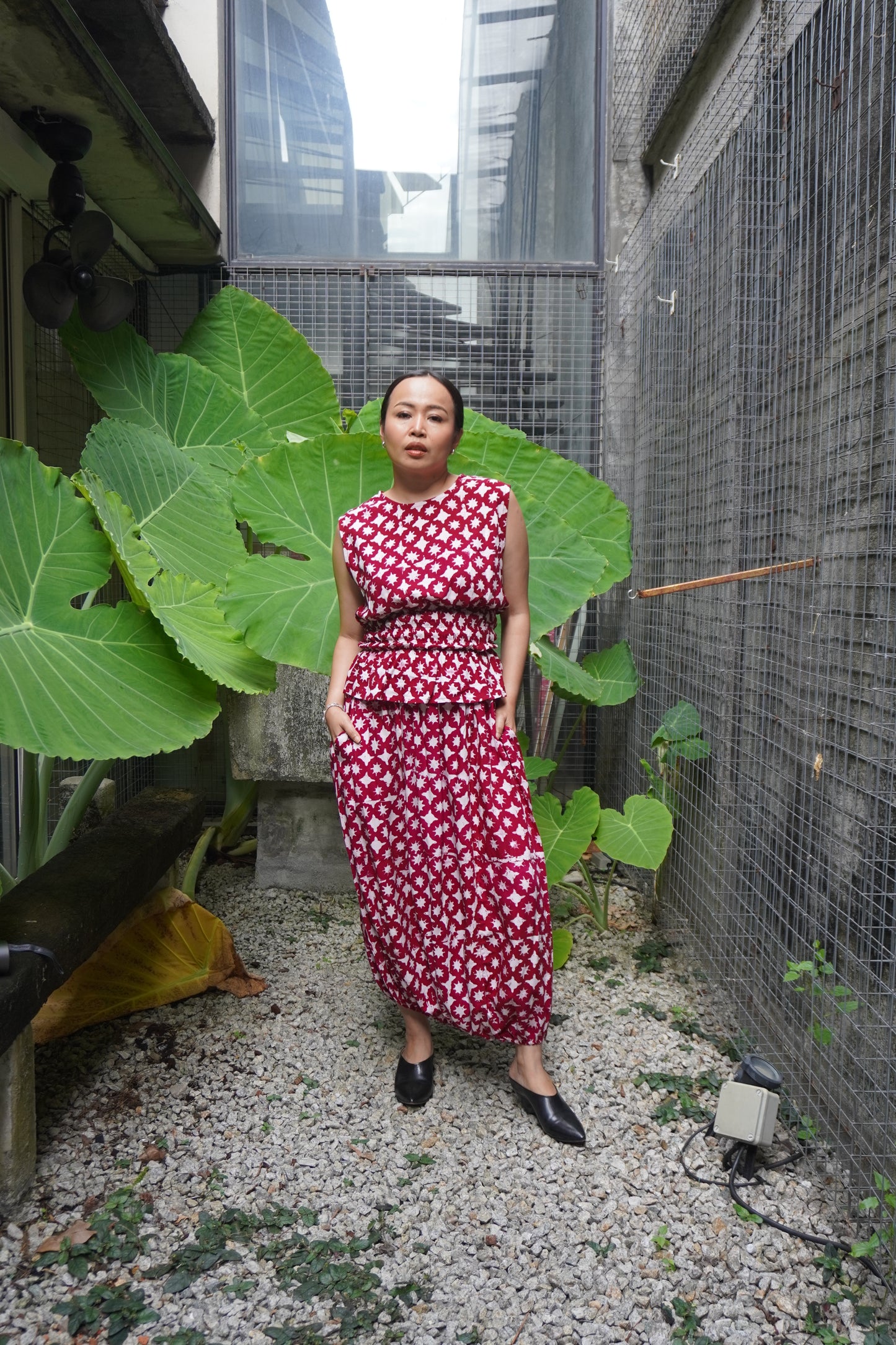 Skirt Chop Maroon Terang