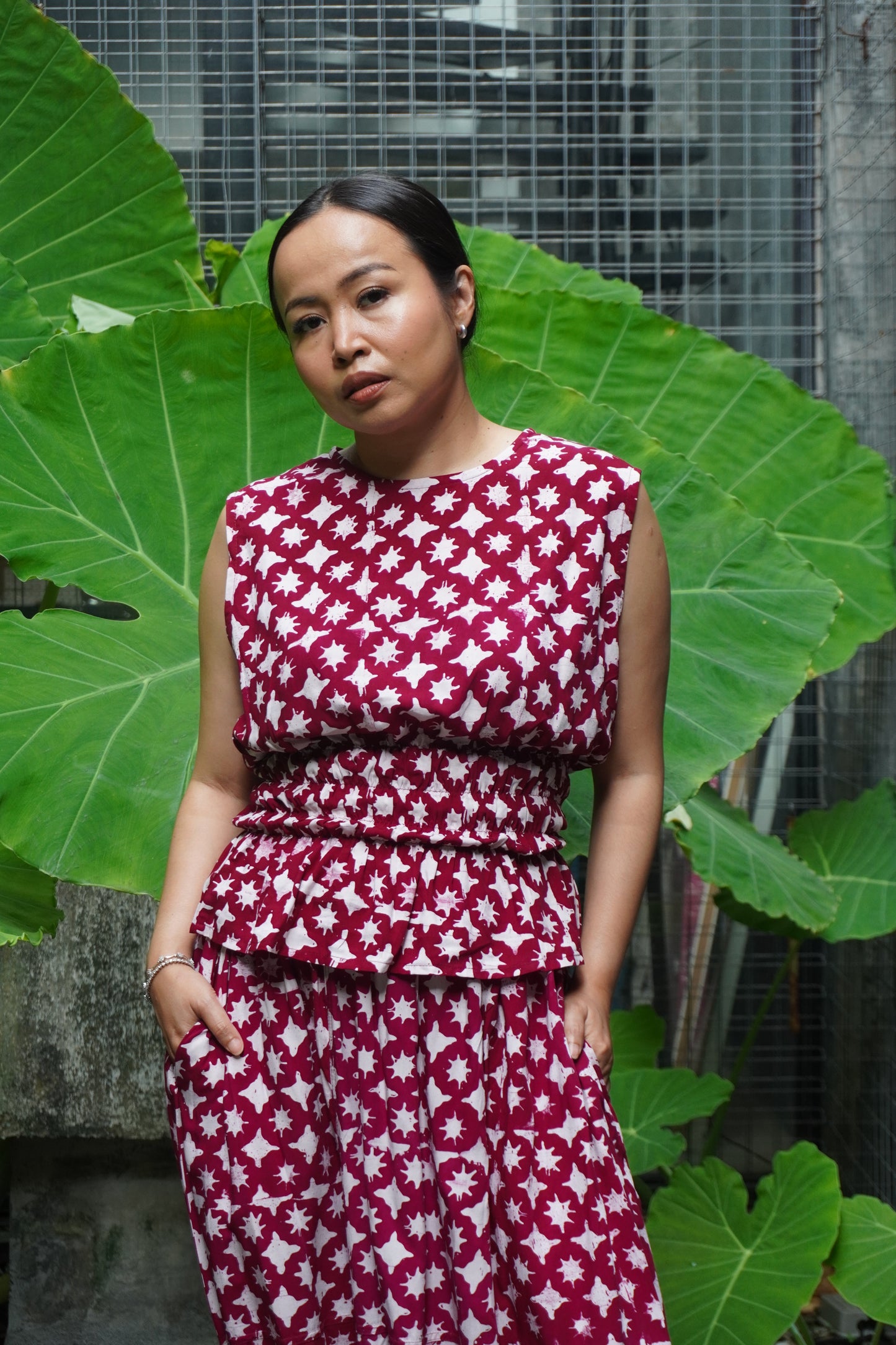 Baju Chop Marun Terang