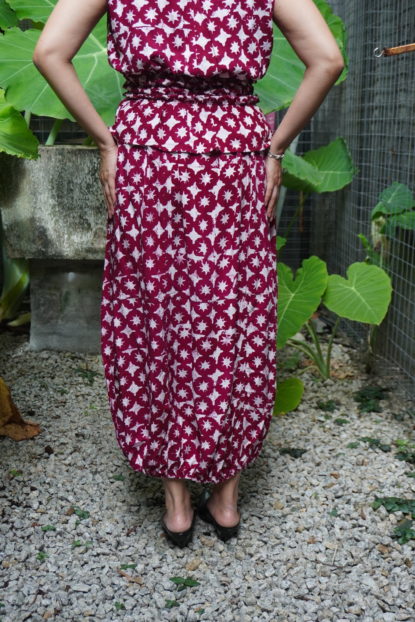 Skirt Chop Maroon Terang