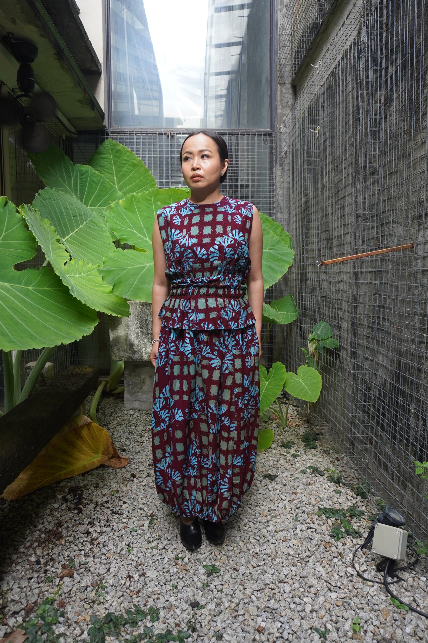 Baju Chop Marun Biru