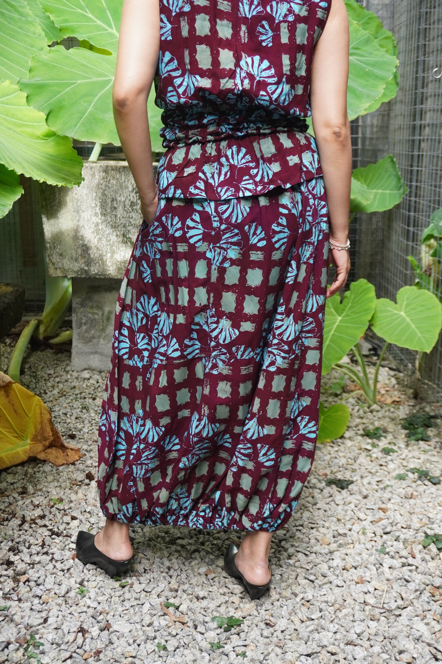 Baju Chop Marun Biru