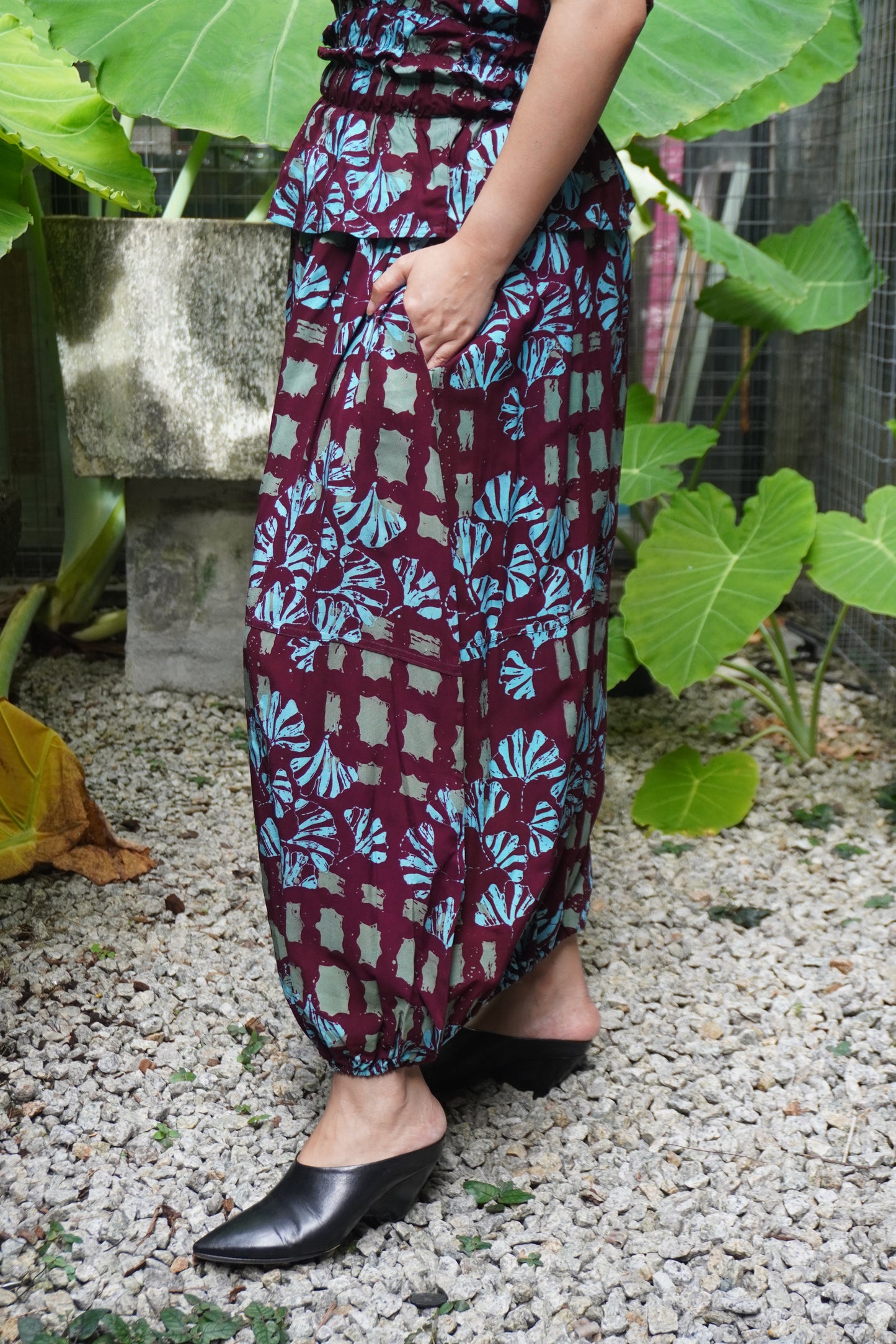 Baju Chop Marun Biru