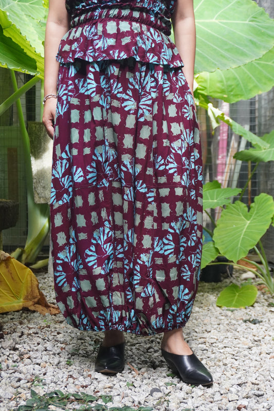 Skirt Chop Maroon Biru