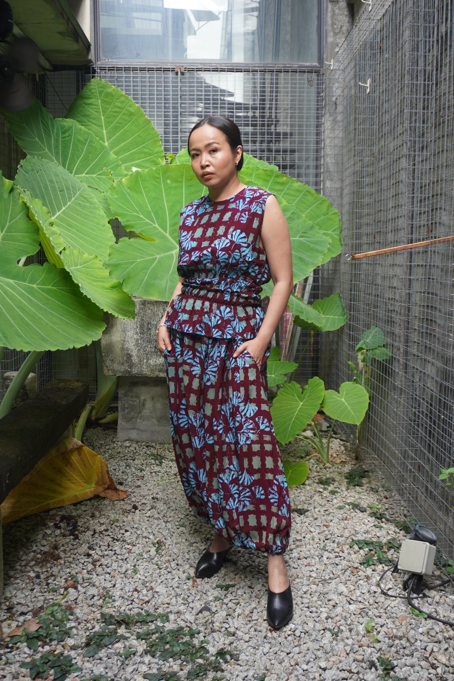 Baju Chop Marun Biru