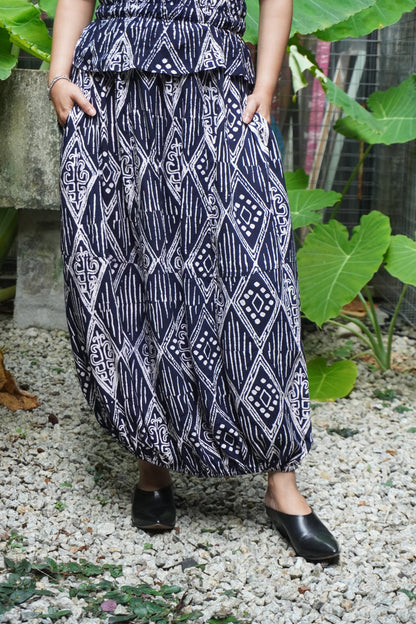 Skirt Chop Biru Gelap