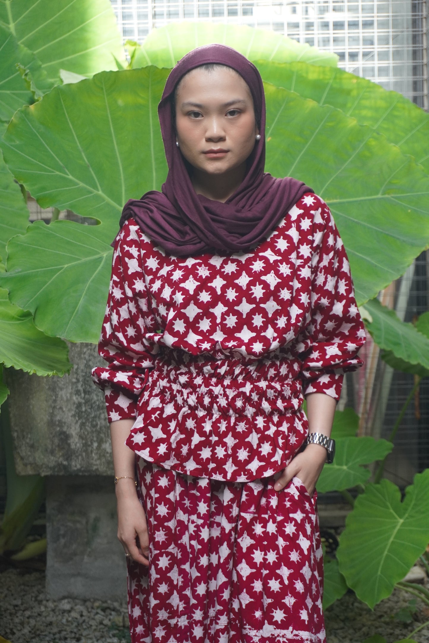 Baju Chop Marun Terang