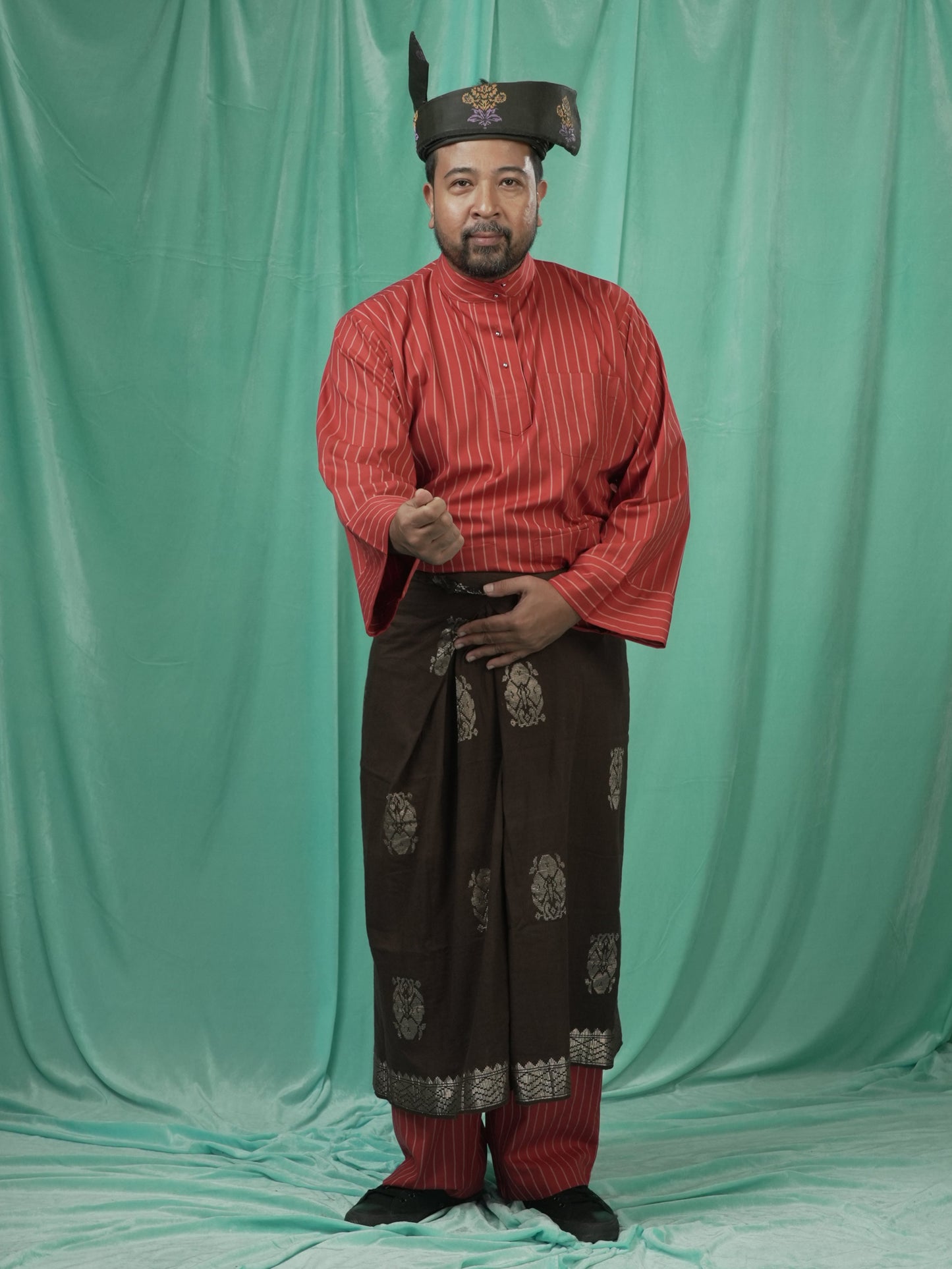 Baju Melayu Belantara Oren