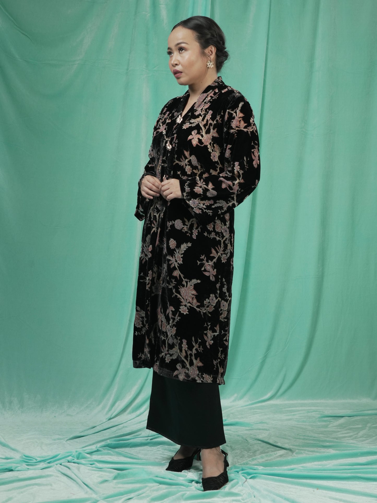 Kebaya Balada Rimba Set Hitam