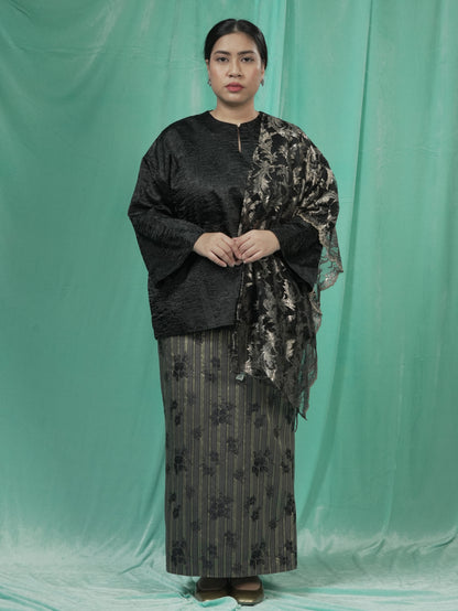 Baju Kedah Rekah Hitam
