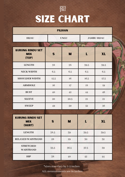 Kurung Rindu Set Mek Ungu