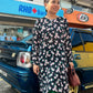 Baju Kurung Bunga Hitam