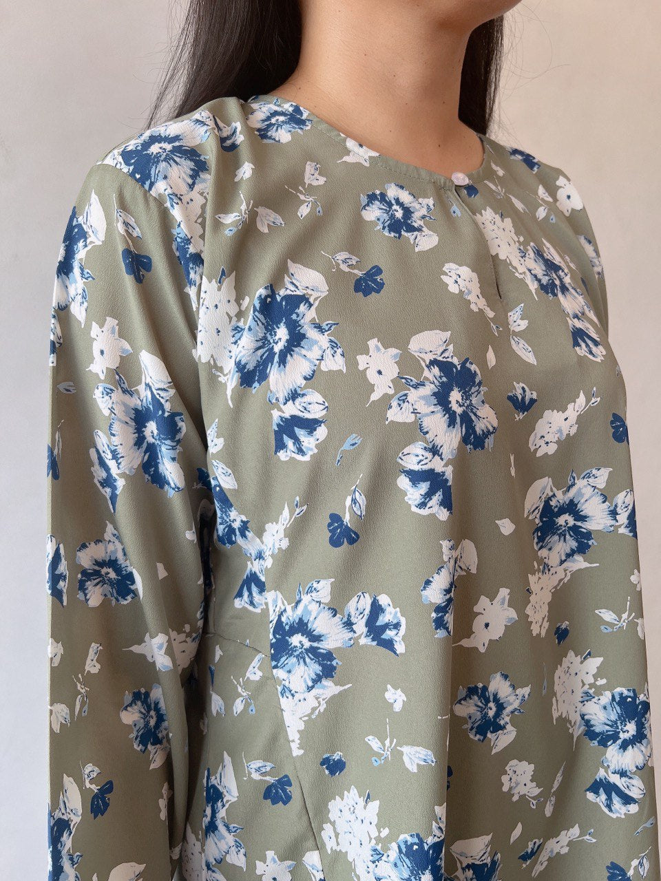 Baju Kurung Bunga Hijau